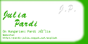 julia pardi business card